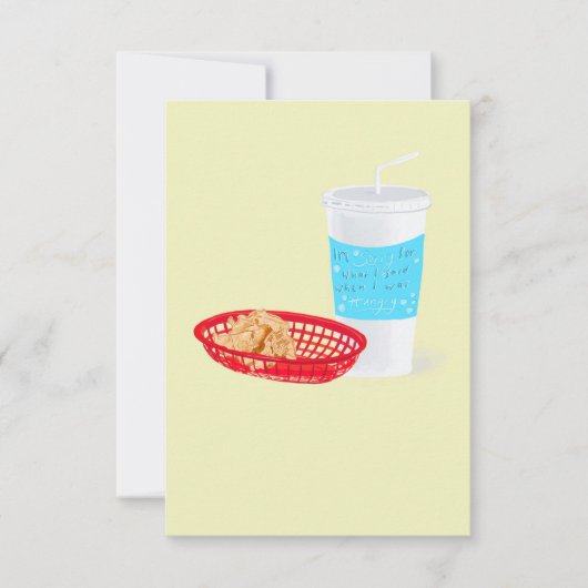 Es tut mir leid für das, was ich gesagt habe, als  dankeskarte (Vorderseite)