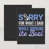 Es tut mir leid für das, was ich während ich dockt dankeskarte (Vorne/Hinten)