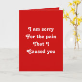Es tut mir leid für den Schmerz, den ich dir verur Karte (Gelbe Blume)