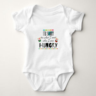 Es tut mir leid für, was ich sagte, als ich Hunge Baby Strampler
