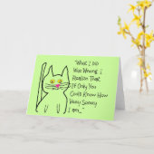 "Es tut mir leid" Gruß-Karten--Katzen-Entwurf Karte (Gelbe Blume)