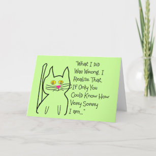 "Es tut mir leid" Gruß-Karten--Katzen-Entwurf Karte