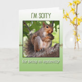 Es tut mir leid Grußkarte mit Eichhörnchen Karte (Gelbe Blume)