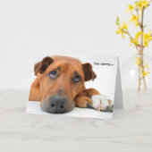 Es tut mir leid Hundekarte Karte (Gelbe Blume)