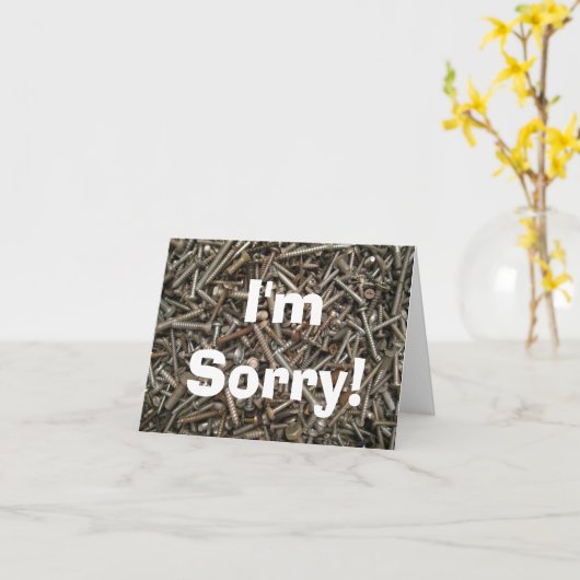 Es tut mir leid. Ich schraubte total oben! Karte (Gelbe Blume)