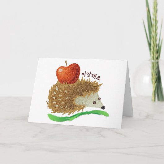 Es tut mir leid in 과 Koreanisch 사 -미 해 요 Mianhaeyo Karte (Vorderseite)