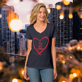 Es tut mir leid - kalligrafisches Rotes Halbherz Tri-Blend Shirt