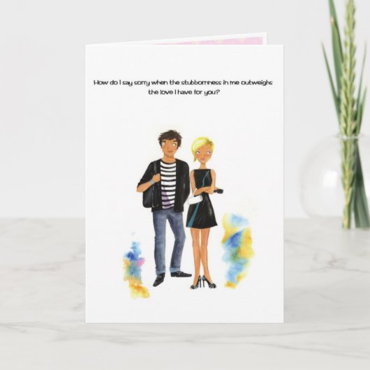 Es tut mir leid karte (Vorderseite)