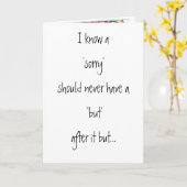 Es tut mir leid karte (Gelbe Blume)