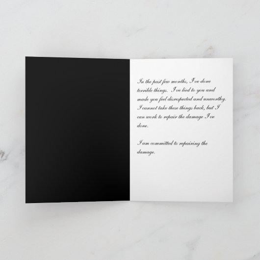 Es tut mir leid karte (Innenseite)