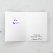 Es tut mir leid karte (Innenseite)