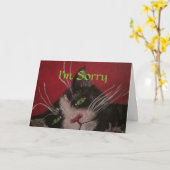 Es tut mir leid Katzenkarte Karte (Gelbe Blume)