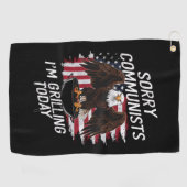 Es tut mir leid, Kommunisten, die ich heute grille Golfhandtuch (Horizontal)