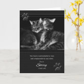 Es tut mir leid, mir Tabby-Katzen zu verzeihen Karte (Gelbe Blume)