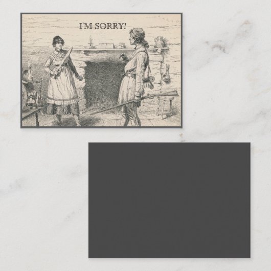 Es tut mir leid mitteilungskarte (Vorne/Hinten)