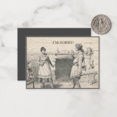 Es tut mir leid mitteilungskarte (Vorderseite/Rückseite Beispiel)