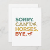Es tut mir leid, Pferde können sich nicht verabsch Begleitkarte (Vorne/Hinten)