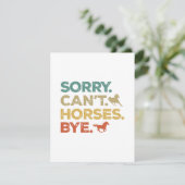 Es tut mir leid, Pferde können sich nicht verabsch Begleitkarte (Stehend Vorderseite)