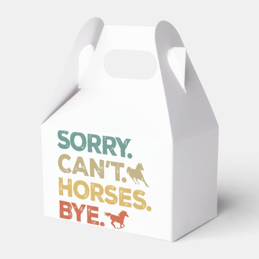 Es tut mir leid, Pferde können sich nicht verabsch Geschenkschachtel (Rückseite)