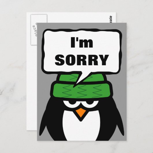 Es tut mir leid Postkarte zu schreiben | lustiger (Vorne/Hinten)