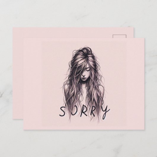 Es tut mir leid Postkarten (Vorne/Hinten)