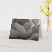 Es tut mir leid - Rose in b&w Karte (Gelbe Blume)