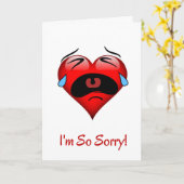 Es tut mir leid, rote Herzen zu rufen Karte (Gelbe Blume)