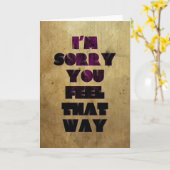 Es tut mir leid Sie Gefühl das Weise Karte (Gelbe Blume)
