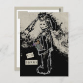 Es tut mir leid sinibunny postkarte (Vorne/Hinten)