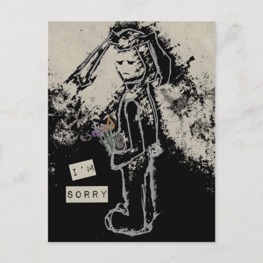 Es tut mir leid sinibunny postkarte (Vorderseite)