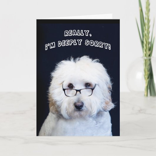 ES TUT MIR LEID - SPASS W/HUND/SCHWARZ-RIM GLASSEN KARTE (Vorderseite)