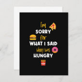 Es tut mir leid, was ich gesagt habe, als ich hung einladung (Vorne/Hinten)