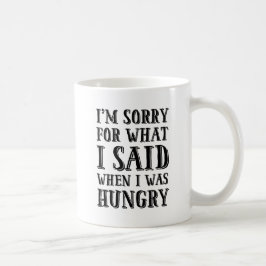 Es tut mir leid, was ich gesagt habe, als ich hung kaffeetasse