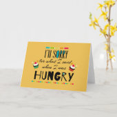 Es tut mir leid, was ich gesagt habe, als ich Hung Karte (Gelbe Blume)