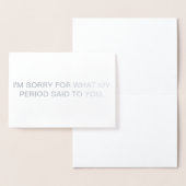 "ES TUT MIR LEID, WAS MEINE ZEIT IHNEN GESAGT HAT" FOLIENKARTE (Anzeige)