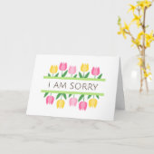 Es tut mir leid, wenn ich eine Karte mit Tulpengre (Gelbe Blume)