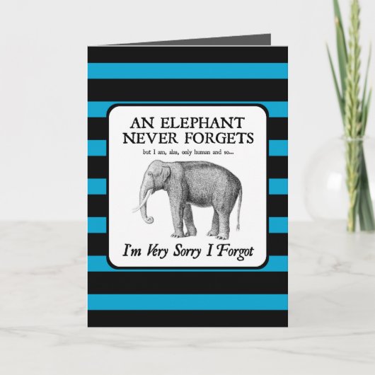 Es tut mir sehr leid, dass ich vergessen habe karte (Vorderseite)