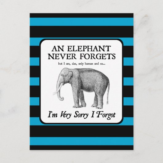 Es tut mir sehr leid, dass ich vergessen habe postkarte (Vorderseite)