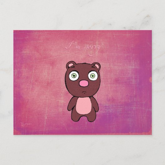 Es tut mir so leid (Postkarte) Postkarte (Vorderseite)