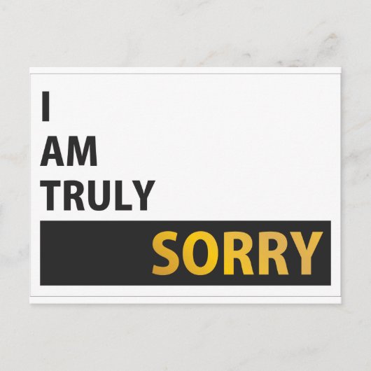 Es tut mir wirklich leid postkarte (Vorderseite)