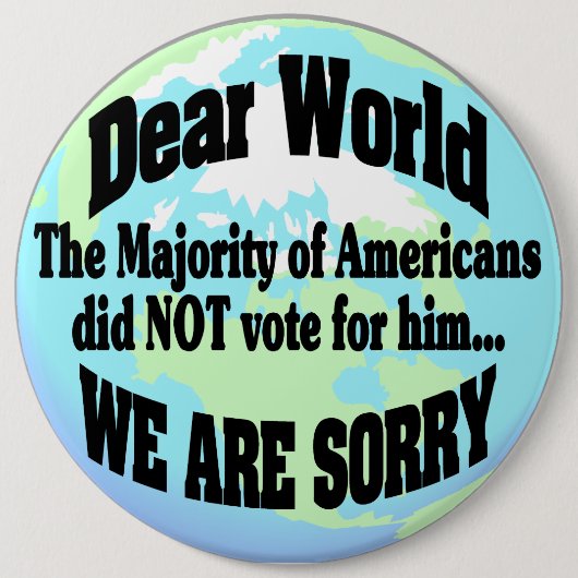 es tut uns leid button (Vorderseite)