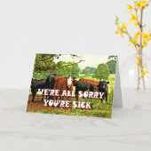 ES TUT UNS LEID sind SIE, Karte KRANK (Gelbe Blume)