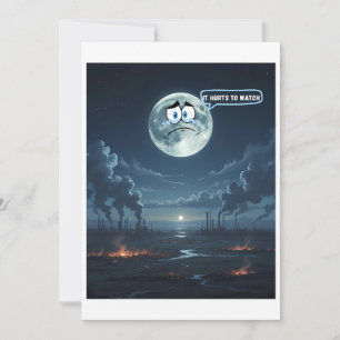 Es tut weh zu sehen - wenn der Mond reden könnte Feiertagskarte