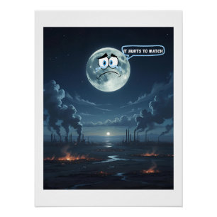 Es tut weh zu sehen - wenn der Mond reden könnte Poster