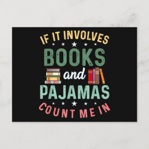 ES UMFASST BÜCHER & PAJAMAS MICH IM Funny Read Feiertagspostkarte