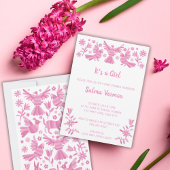 Es una invitación rosa otomí Chica Ankündigung