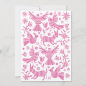 Es una invitación rosa otomí Chica Ankündigung (Rückseite)