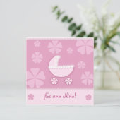 Es una Niña 01 - Invitación Einladung (Stehend Vorderseite)