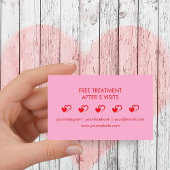 Es verleiht Loyalität Liebe Herz pink und Rot Kart Visitenkarte