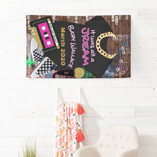 Es war alles ein Jream| 90er Hip Hop Blue & Gold Banner (Insitu)